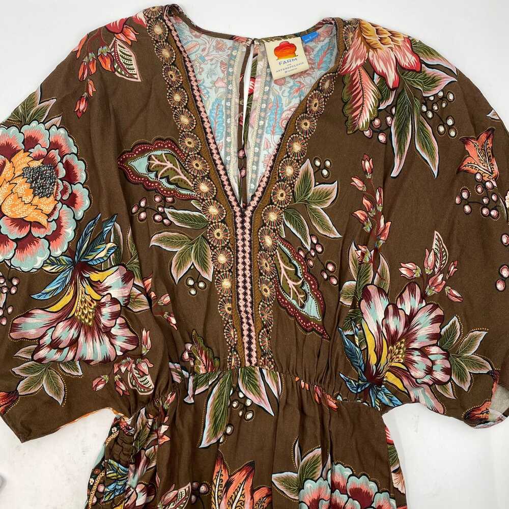 FARM Rio Brown Pink Valentina Floral Maxi Dress | Women’s S - Picture 5 of 7